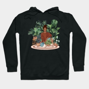 Girl with plants 4 Hoodie